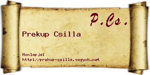 Prekup Csilla névjegykártya