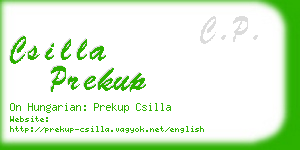 csilla prekup business card